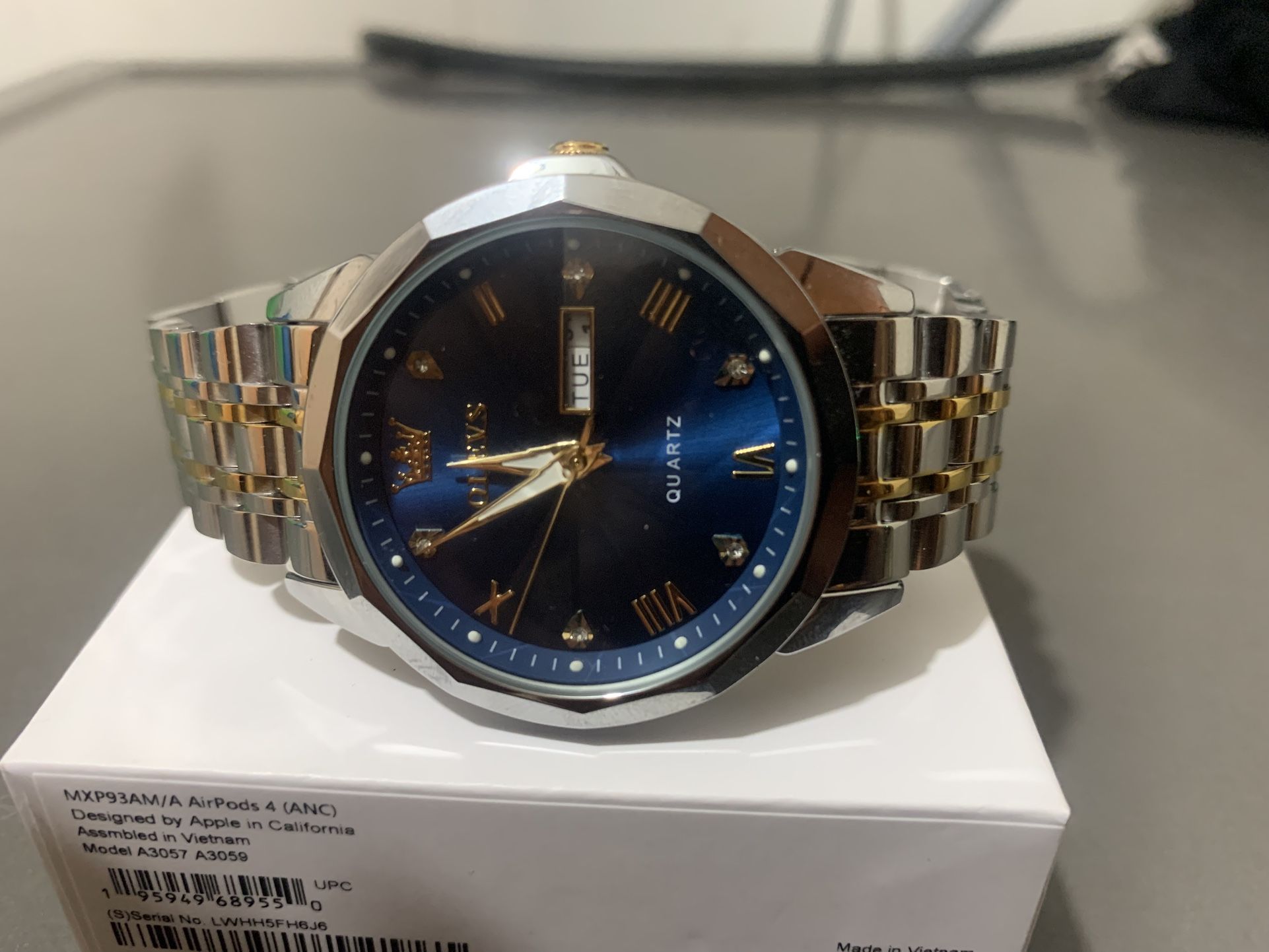 Luxury Watch with gold tone