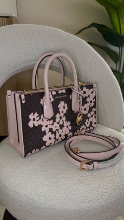 Michael Kors Floral Tote Bag with Crossbody Strap