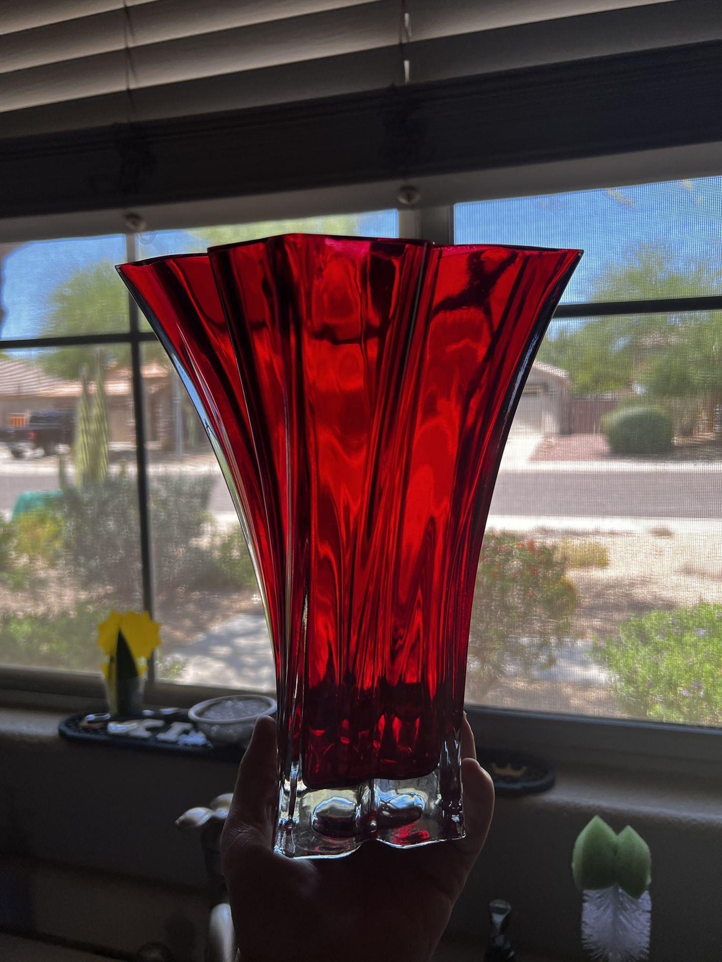 Red Flower Vase