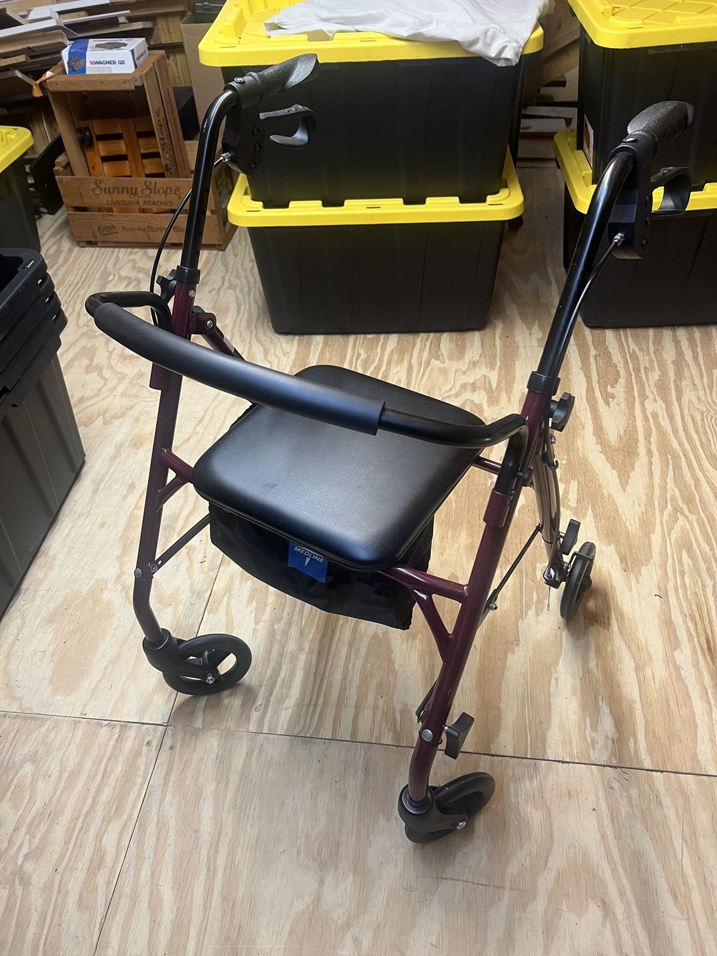 Walker With Seat For Seniors 350lbs Rollator Medline