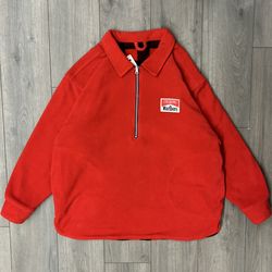 Mens vintage vtg 90s Marlboro Reversible Pullover quarter zip sweater jacket hoodie size xl