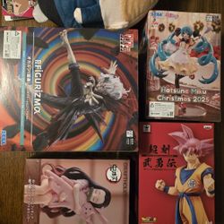 Random Anime Figures And Power Plushy  All Brand New Unopened