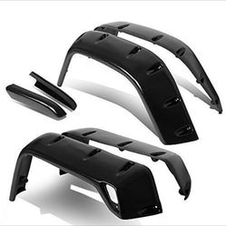 WF-JEEP97-BK 97-06 JEEP WRANGLER BLACK 4 Pcs Side Wheel Fender Flares