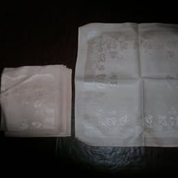 Three Very Nice 10 1/2" x 13" Cloth Napkins