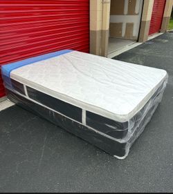 12 Inches Queen Mattress Set Plush PillowTop – Brand New –  Same Day Delivery Available 🚚