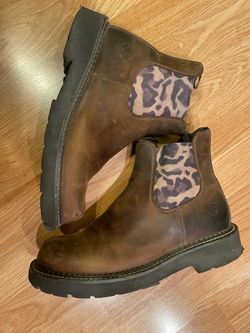 Ariat Chelsea Boots with Leopard Print Gusset