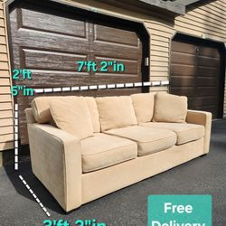 Free Delivery | Tan Macy's Radley 3 Seat Sofa/Couch