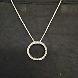 Sterling Silver 20" Chain
CZ's Circle of Life Pendant