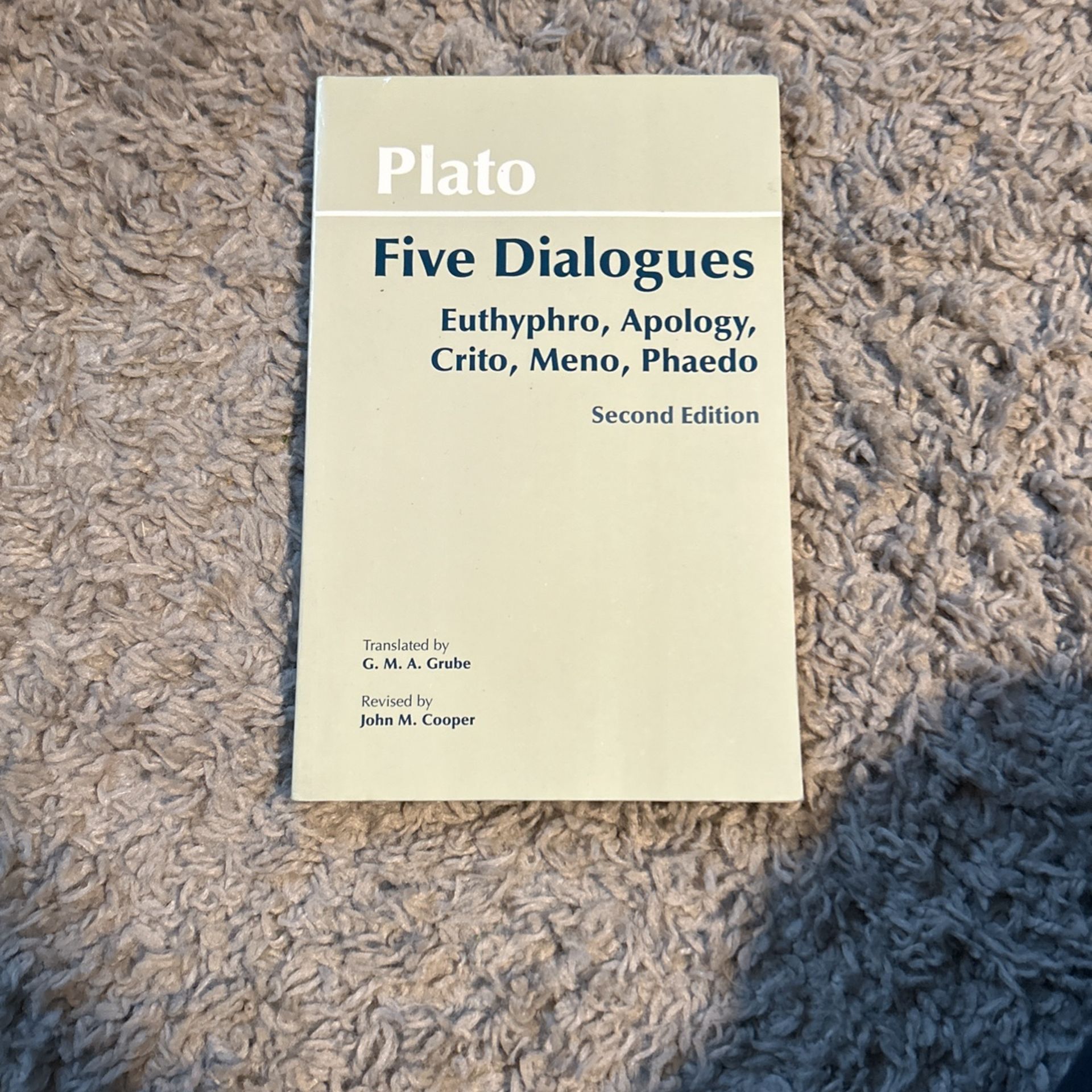 PLATO FIVE DIALOGUES