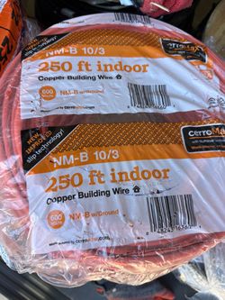 10/3 250ft Romex wire copper electric cable new roll (price is firm )