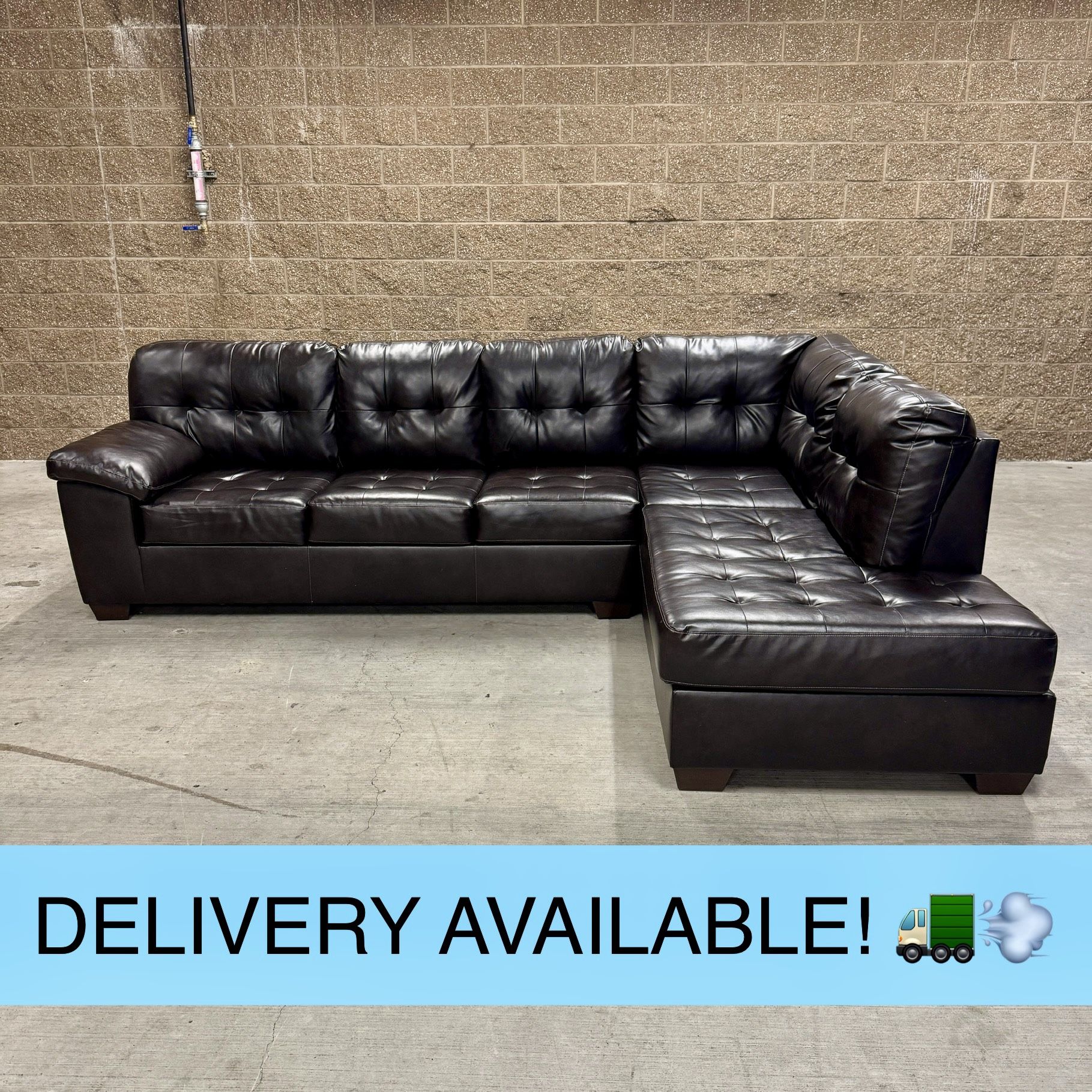Brown Leather L Sectional Couch Sofa by Ashley Furniture (DELIVERY AVAILABLE! 🚛💨)
