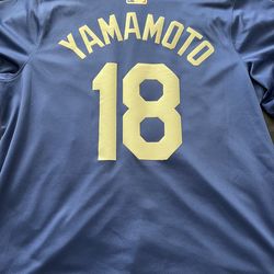 Yoshinobu Yamamoto dodgers jersey