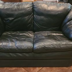 Black Bonded Leather Love Seat FREE