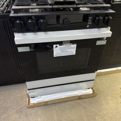 Samsung Bespoke White Glass Gas Range - Airfry 