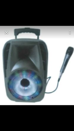 3000 watt 12" Bluetooth speaker DJ karaoke style comes with microphone and stand