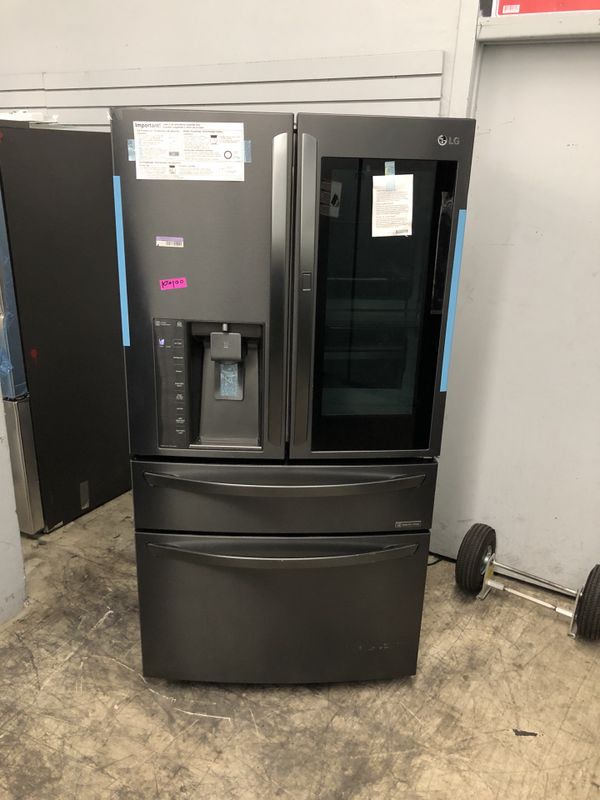 2019 LG MATTE BLACK COUNTER DEPTH KNOCK KNOCK 4 DOOR FRENCH DOOR FRIDGE