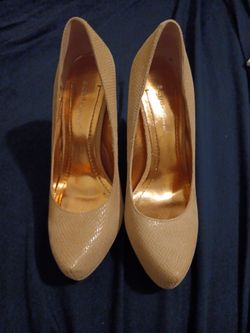 BCBGeneration Snakeskin Pumps