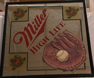 Miller High Life Beer Rare Baseball Mirror