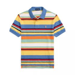 Polo Ralph Lauren Big Boys Striped Cotton Mesh Polo Shirt XL ( 18-20 )
