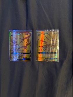 Pokemon TCG Gold Secret Rare Pair - Solgaleo GX & Lunala GX (Ultra Prism)