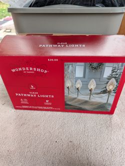 ❄️ Wondershop Clear Pineapple Pathway Lights – 4pk Gold