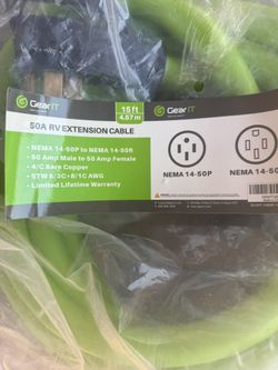 50A Rv extension cable 15ft