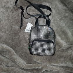 Black Small Back Pack Rhinestones 