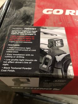Go rhino light mounts for hood Jeep jl and gladiator. 730035t