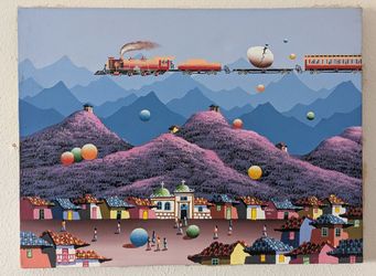 Original Ecuadorian Surrealistic painting by Juan Cuichan