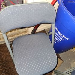 4 CUSHIONED METAL FOLDING  CHAIRS firm $25 EACH!!!