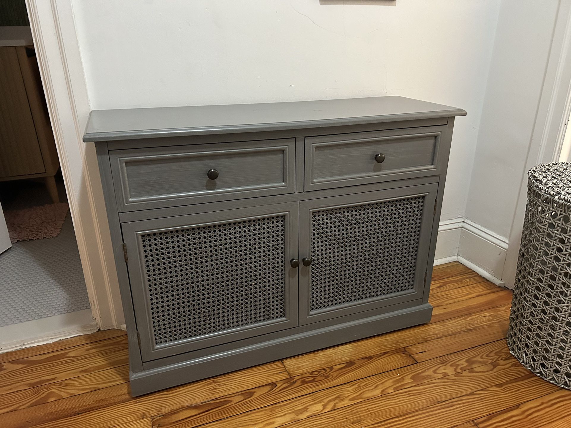 Gray Table For Anything Side Table Consul Storage Entryway  
