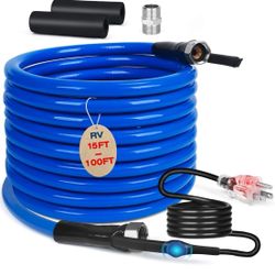 75FT Heated Water Hose for RV,Heated Drinking Water Hose with Thermostat,Lead and BPA Free,1/2" Inner Diameter,Temperatures Down to -40°F Self-Regulat