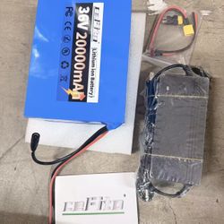 CEFITO 36V Lithium Ebike Battery 20Ah Rechargeable with 30A BMS, Compatible with EBKAROCY Electric Bikes, for 0-1500W Motors E-Scooters, Electric Dirt