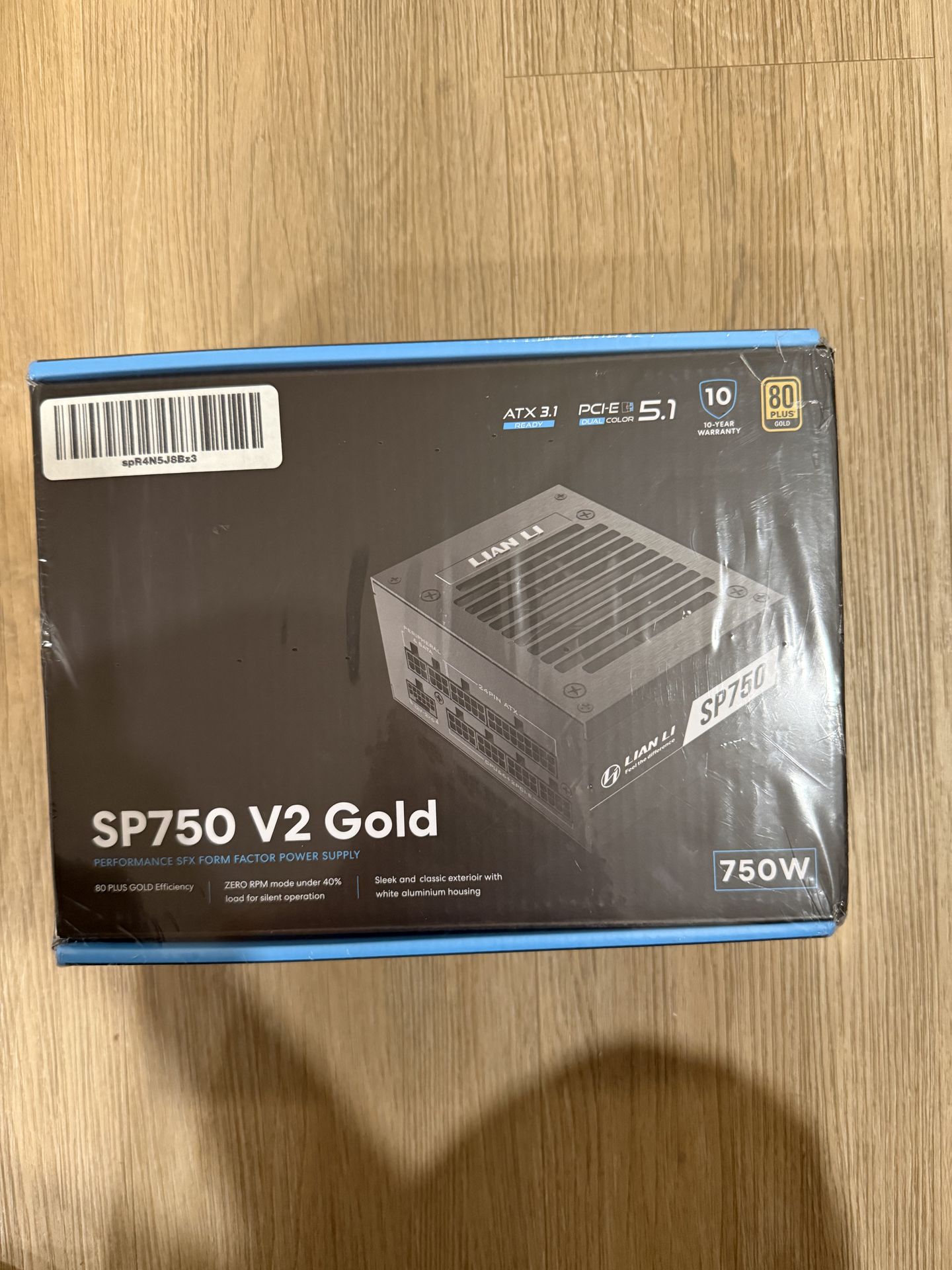Lian Li SP V2 750 Watt SFX Form Factor Power Supply with Native 12V-2x6 Cable - Low Noise - 80+ Gold Efficiency - ATX 3.1 & PCIe 5.0 Compliant - 92mm
