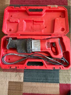 MILWAUKEE 6520-21 Orbital Sawzall Variable Speed w/ Case - 120v. Works! No Guard