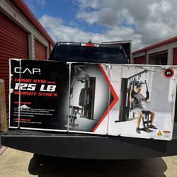 CAP Home Gym with 125 lb Weight Stack