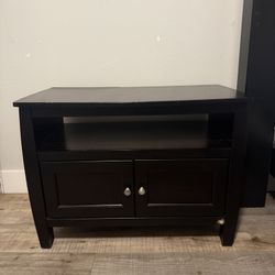 Black Nightstand With Storage 