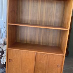 Gorgeous Modern Mid Century Made In Demark Two Doors Tall Shelf 