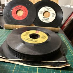 Lot of 15 + Vintage Vinyl Gospel Records 45 RPM for Arts Crafts Decorations 7" 