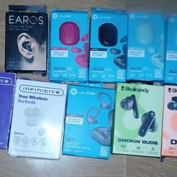 Various Brands Of New Earbuds 