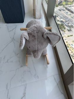 Baby GUND Elephant Rocker 23” – Gray/Wood – $60