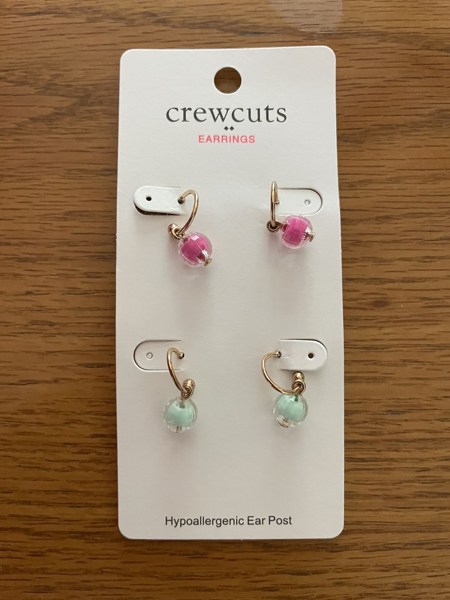 Brand New Crewcuts Hypoallergenic Earring Set