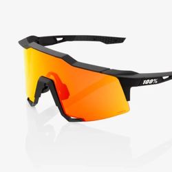 New! 100% SPEEDCRAFT Soft Tact Black HiPER Red Multilayer Mirror Lens Sunglasses 