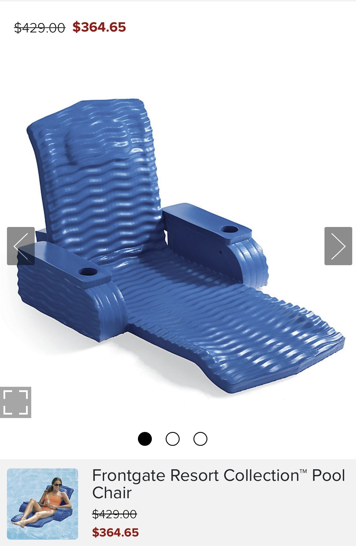 New Resort Collection Blue Pool Chair ( Retail $365)