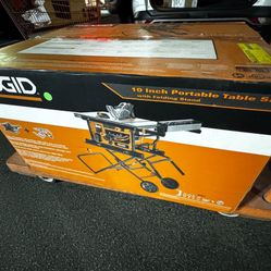 RIDGID 15 Amp 10 in. Table Saw with Folding Stand