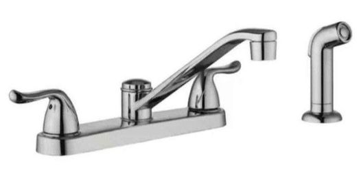 Glacier Bay 2-Handle Standard Kitchen Faucet with Side Sprayer in Chrome