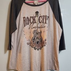 Nashville Rock City Women Sz 2X Tunic EUC 