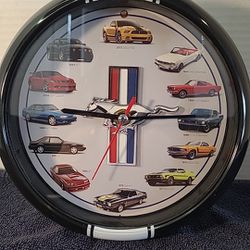 History Of The Ford Mustang" 8" Desk/Wall Clock
