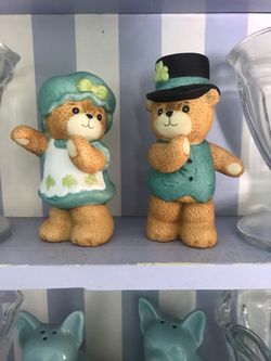 St. Patrick’s Day VINTAGE 1985 Lucy and me ENESCO Lucy Rigg Bears Dancing Couple IRISH   Bear