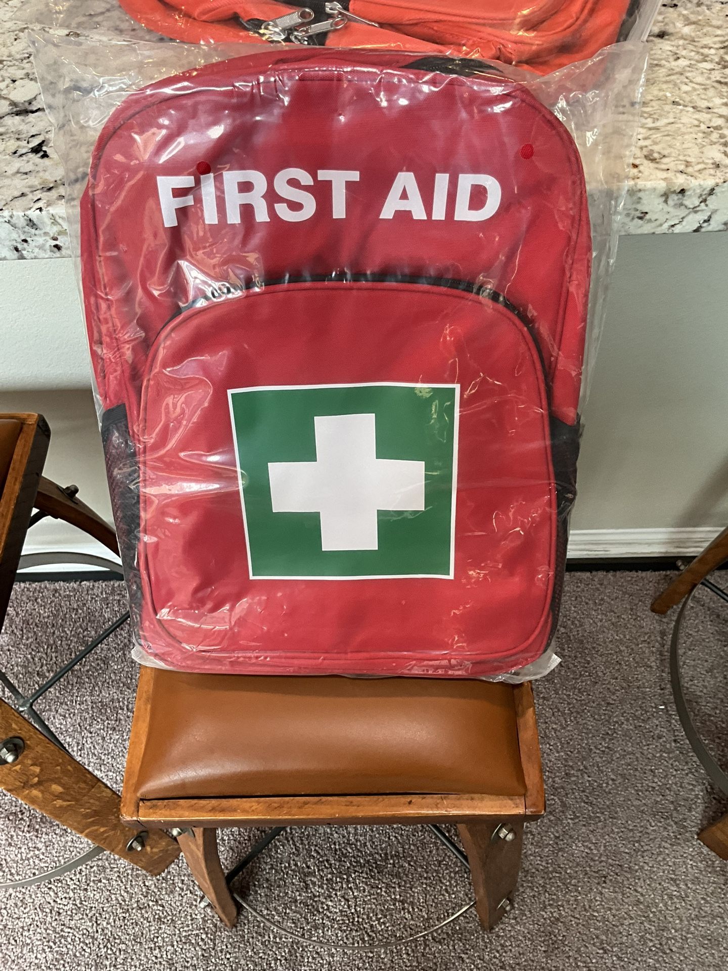 First Aid Back Pack 17" by 13" New In Package!